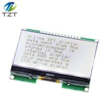 Lcd12864 12864-06d, 12864, módulo lcd, cog, com fonte chinesa, tela de matriz de pontos, interface spi