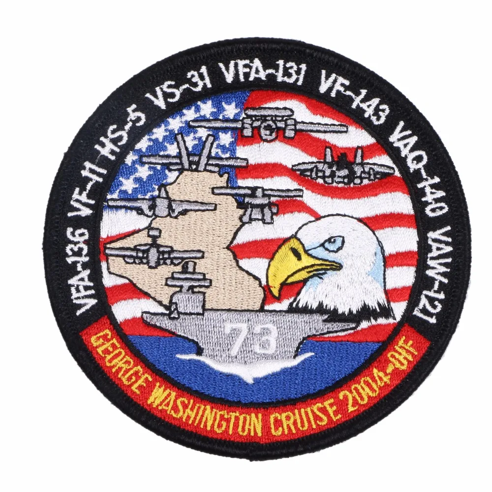 ВМС США Стиль петчворк CVN-73 USS Джорджа Вашингтона 2004 круиз МОФС VFA-136 VF-11 HS-5 военного
