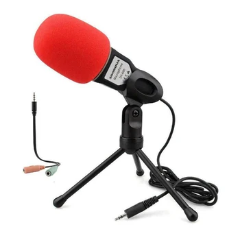 

New Audio Professional Noise Canceling Condenser Microphone Studio Sound Recording Mic with mini desktop tripod