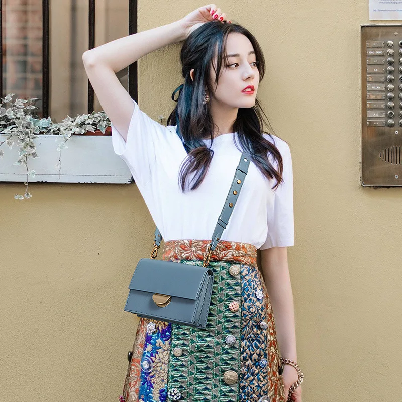 

Bag Women's 2019 New Style Shoulder Women's Bag Leather Shoulder-bag Square Sling Bag Small CK WOMEN'S Fashion Handbag