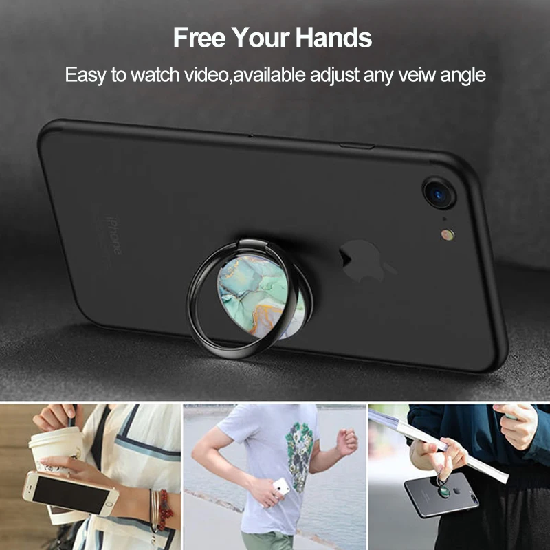Чехол для телефона Мраморная Подставка-кольцо под Пальцы для телефона Подставка для телефона для samsung Xiaomi iPhone X 7 6 смартфон планшет простой bague кольцо для телефона подставка для телефона