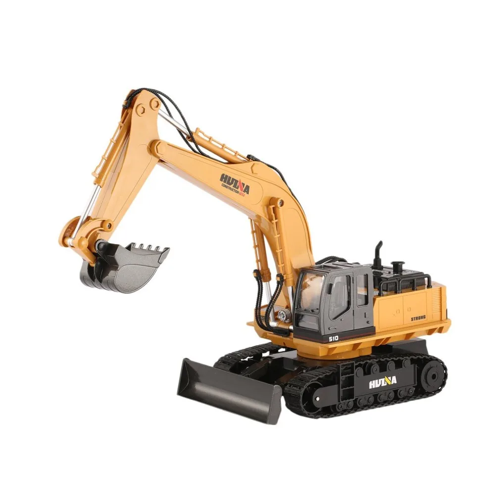HUINA TOYS 1510 2,4G 1/16 11CH Сплав RC экскаватор грузовик инженерный строительный автомобиль с 680' вращающийся звуковой светильник