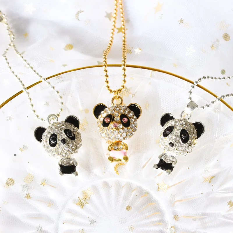 naszyjnik Necklace For Women Fashion Cute panda Pendant Necklace Chain Best Friends Gifts Choker Necklace Jewelry (5)
