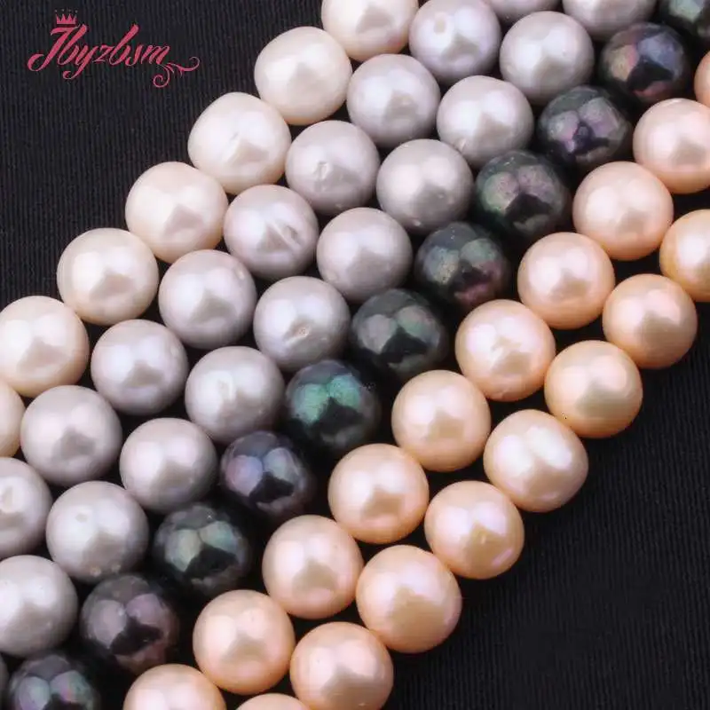 

8.5-9.5mm Round Freshwater Pearl Beads Natural Stone Beads For DIY Necklace Bracelet Earring Jewelry Making 14.5" Free Shipping