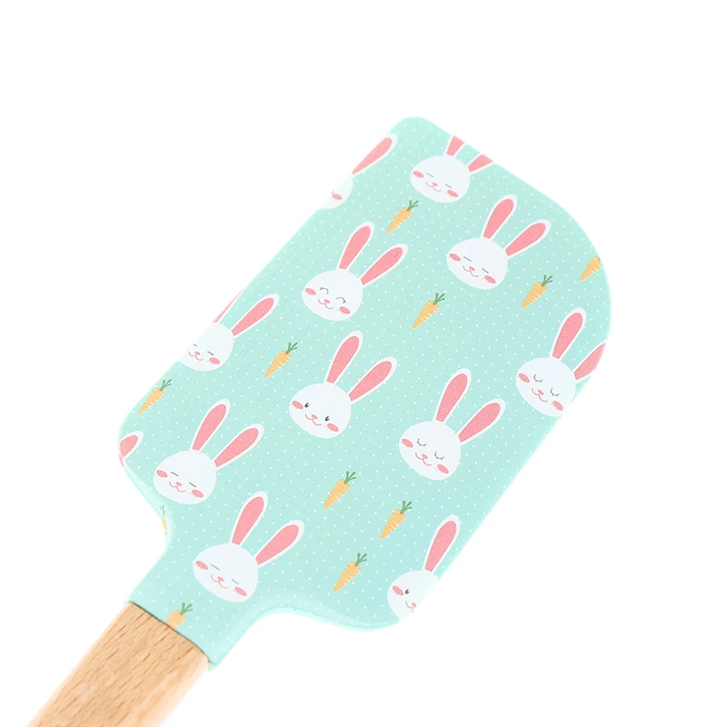 Multiple Color Silicone Baking Spatula Heat-Resistant Non-stick Cooking Kitchen Utensils Non-deformable Soft Baking Spatula