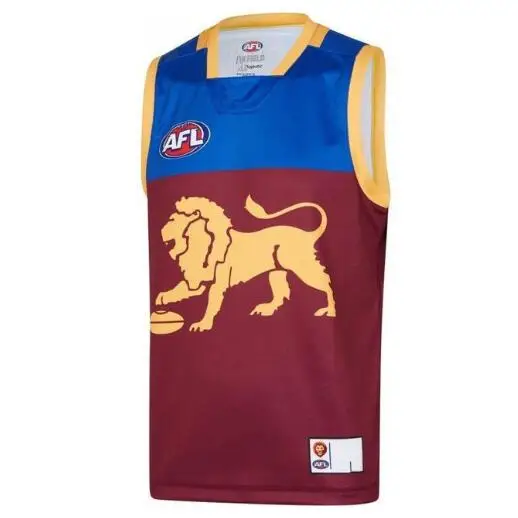 2019 AFL BRISBANE LIONS домашний трикотаж размер S-3XL | Спорт и