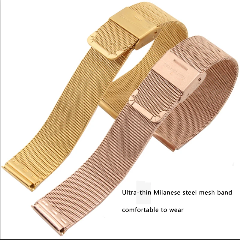 Universal Milanese Steel Watch Band with 0.4 Mesh Design
