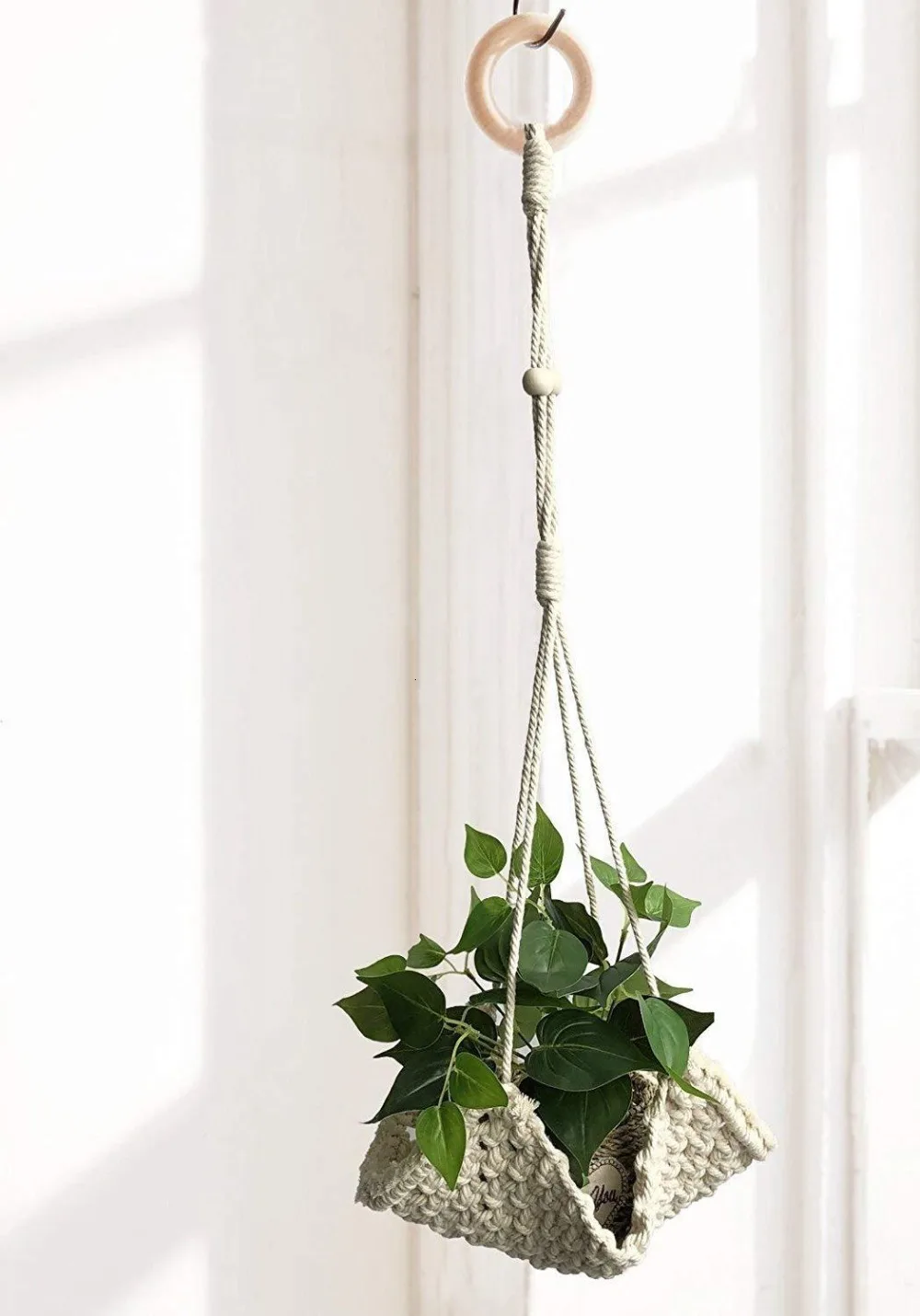 Hot sales handmade macrame plant hanger flower /pot hanger for wall decoration countyard garden