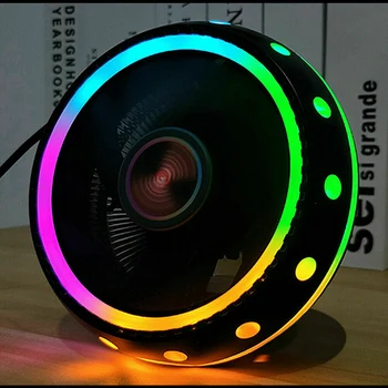 

Universal LED Cooling Fan RGB CPU Cooler Radiator for IntelAMD LGA 775/1150 VH99