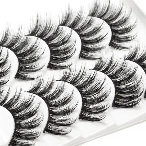 Makeup Thick Long Eye Lashes Handmade Mixed Mink False Eyelashes Dolls Handmade Soft Full Strip Lashes