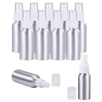 

8 Pack 4-Ounce (120Ml) Aluminum Fine Mist Spray Bottles Platinum Metal Atomizer Bottles for Travel, Storage