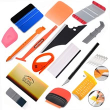 FOSHIO Carbon Fiber Film Vinyl Wrapping Car Accessories Kit Window Tint Sticker Cutter PPF Scraper Squeegee Auto Repair Tools