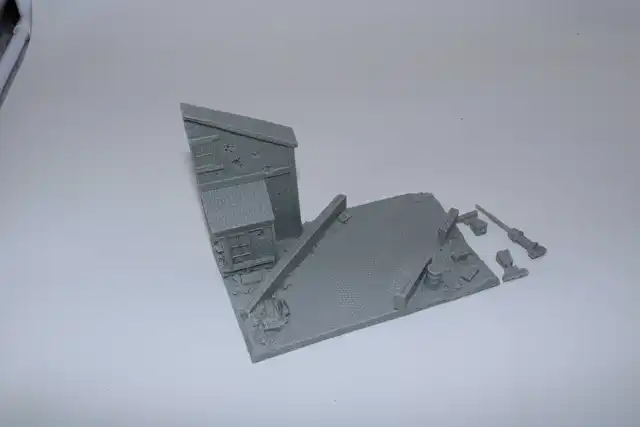 1/72 resin die-casting scene layout props gray model on-site house building platform free shipping 3