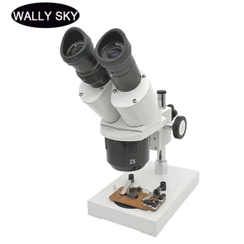 Stereo Microscope 20X 40X Binocular Microscope Soldering Smart Phone Repairing Industrial Microscope PCB Inspection Educational student compound microscope amscope supplies 40x 1000x glass optics metal frame student compound microscope slides