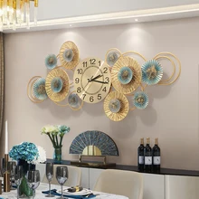 New Chinese Style Living Room Fashion Home Creative Clock Light Luxury Ginkgo Leaf Decoration Wall Clock Atmosphere Wall Watch