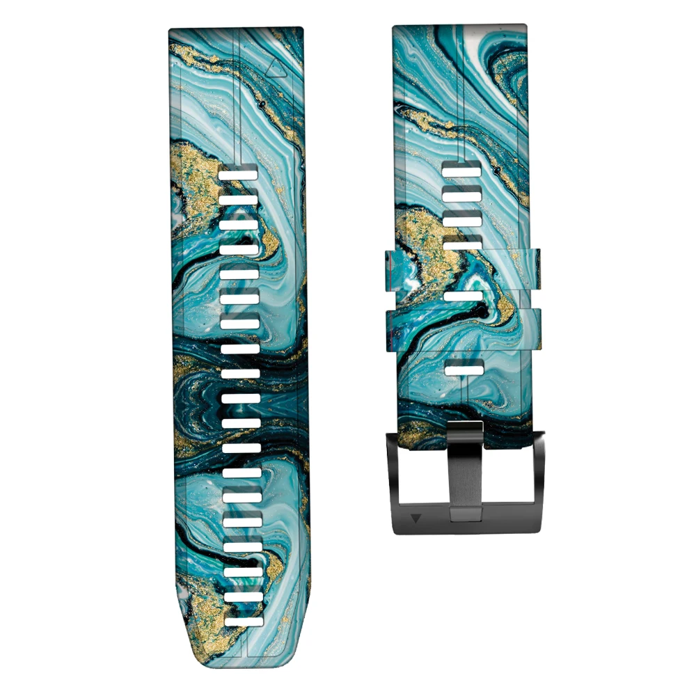 Enhance your timepiece with our Stylish Printed Silicone Smart Watchband Strap featuring a Quick Release mechanism
