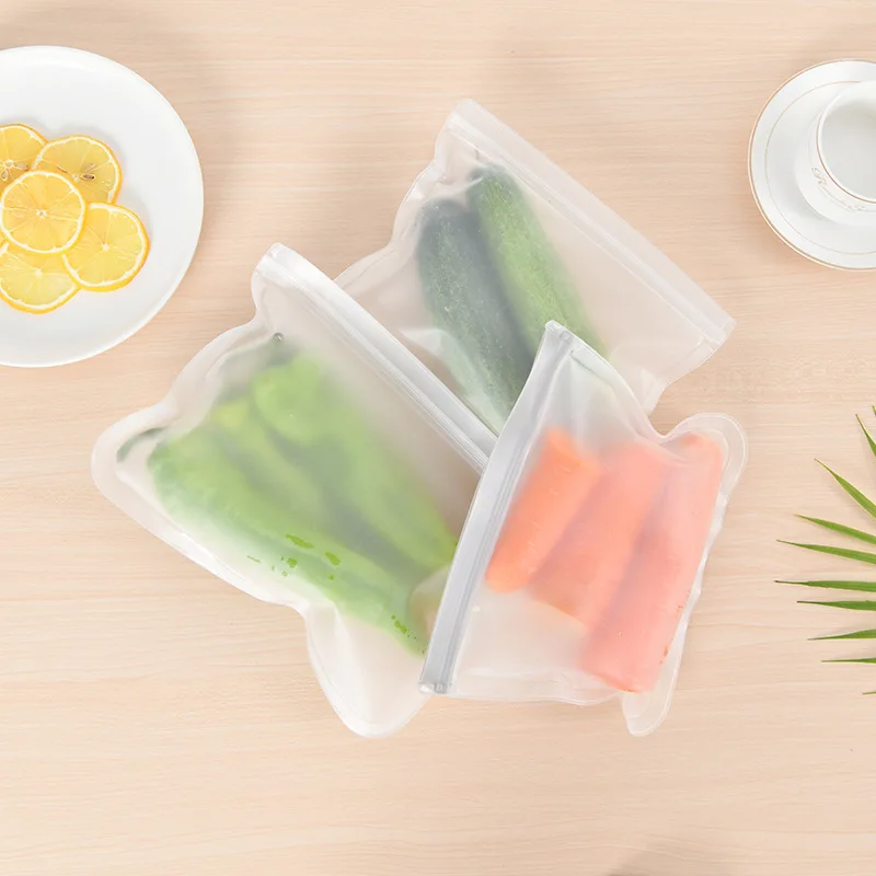 

Food Storage Bag Silicone Food Storage Containers Leakproof Containers Reusable Stand Up Zip Shut Bag Cup Fresh Bag