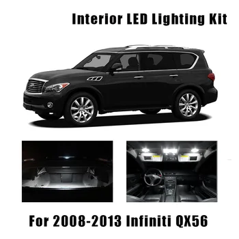 

11pcs White Canbus Car Interior LED Light Bulbs Package Kit For Infiniti QX56 2008 2009 2010 2011 2012 2013 Map Dome Cargo Lamp