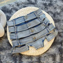 Novo feminino sexy cintura alta elástico jeans shorts botão voar oco para fora pólo dança senhoras shorts jeans feminino