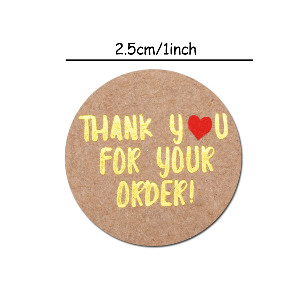 金色谢谢你的订单贴纸-2