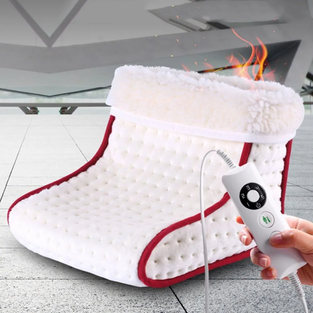 Уютная электрическая теплая моющаяся грелка для ног с подогревом, 5 режимов, более теплая подушка, теплый массаж для ног