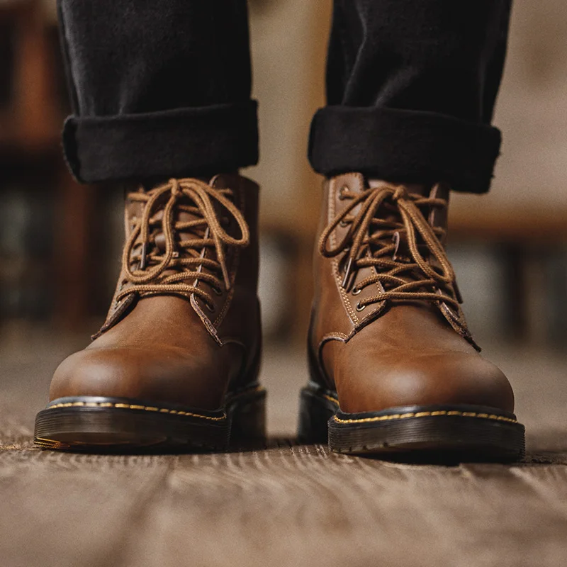 Мужские Винтажные ботинки в стиле ретро Maden высокие ботинки-дезерты Повседневная