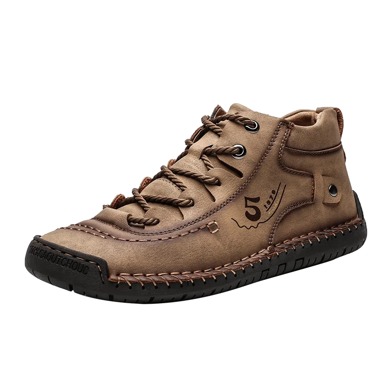 Удобные модные мокасины на резиновой подошве; gommino; кожаная обувь - Цвет: khaki