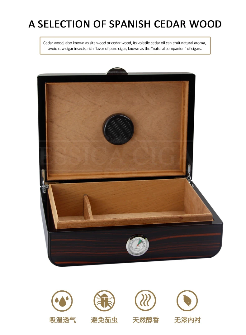 GALINER, кедровый, деревянный, для сигар, Humidor De Puros, роскошный, большой, для дома, чехол для сигар Cohiba, сигары W/гигрометр, увлажнители воздуха