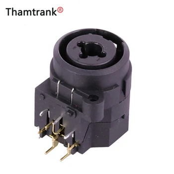 

10pcs/lot 11 PIN Contact Right Angle Female Jack 6.35mm+ 3 PIN XLR Socket Dual Function Connector 6.35mm XLR Panel Mount Chassis