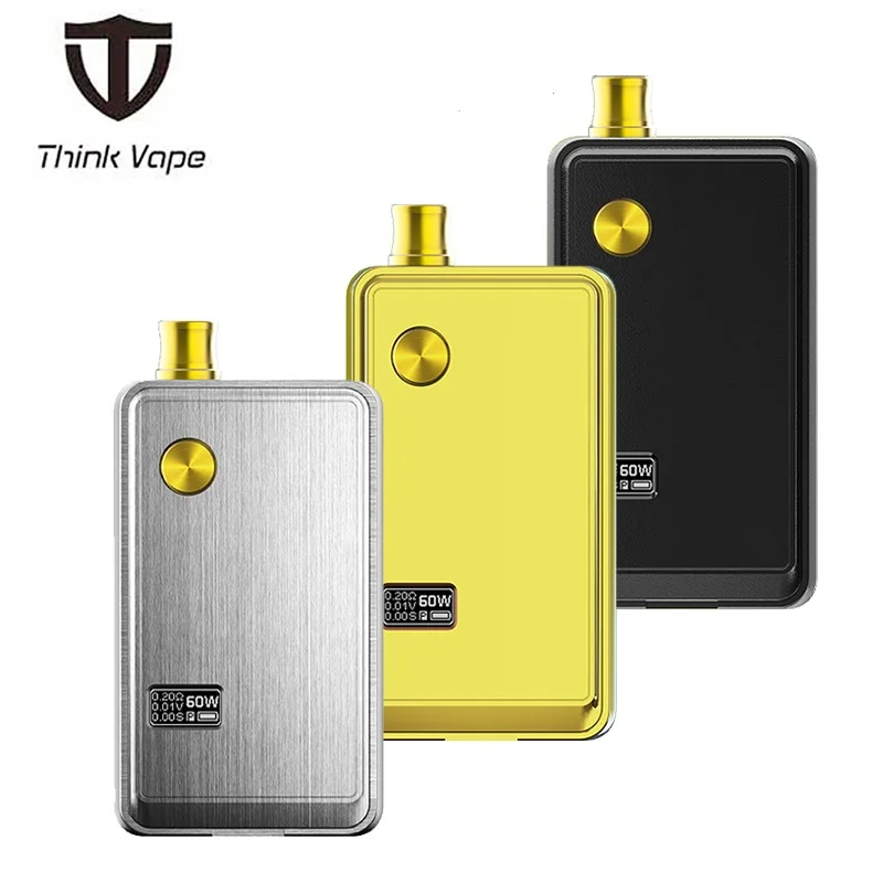 Think Vape ZETA Mod-Pod-System-Kit e cigarrete Pod Kit 60 Вт Выход 510 3 мл атомайзер RBA катушка DTL MTL vaping kit |