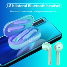 L8 беспроводные Bluetooth наушники бинауральные наушники с поддержкой звонков с зарядным устройством 5D стерео гарнитура для всех телефонов