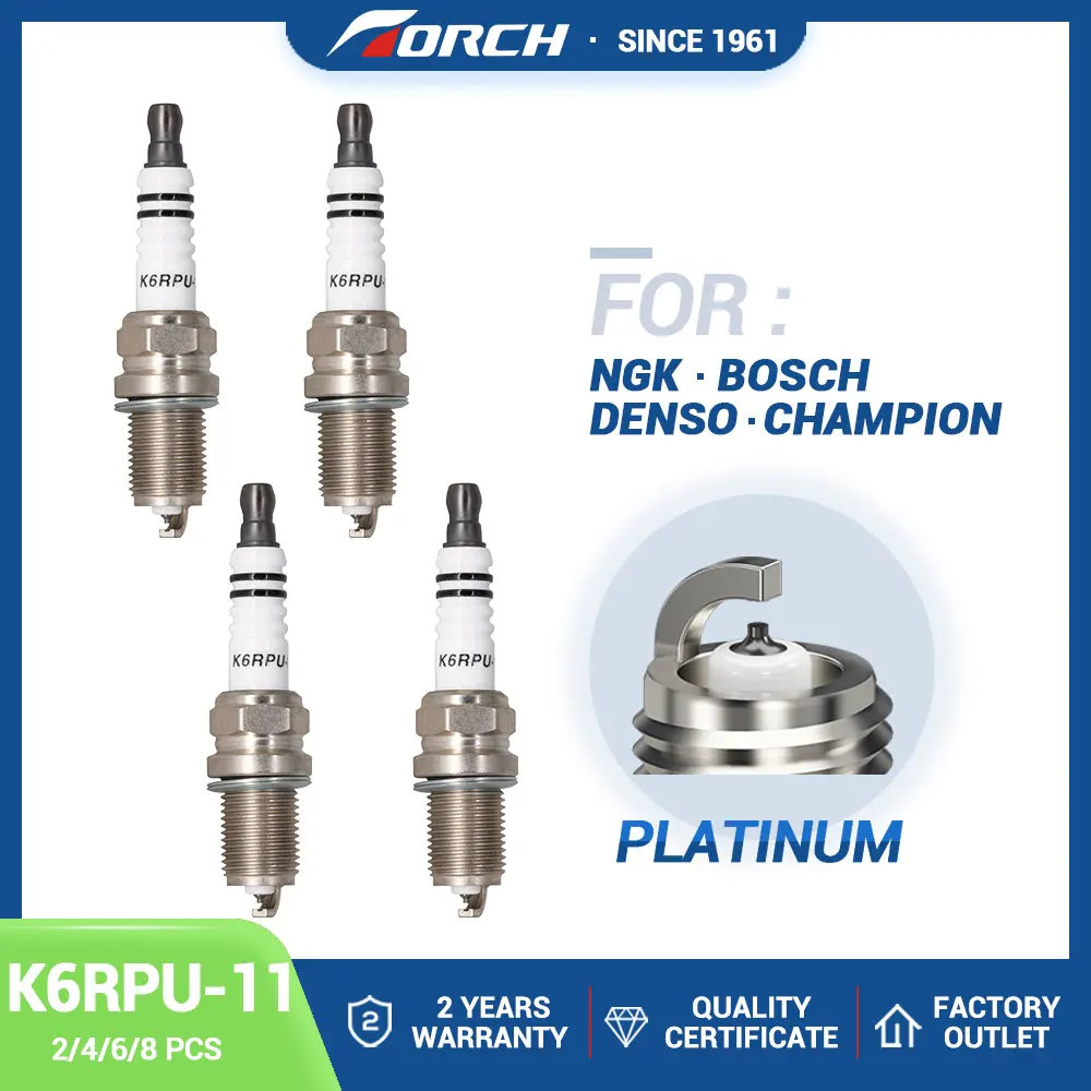 

Torch Platinum Spark Plug Candels K6RPU-11 Replace for NISSAN ALMERA 1.6 Ignition System Auto Replacement Parts