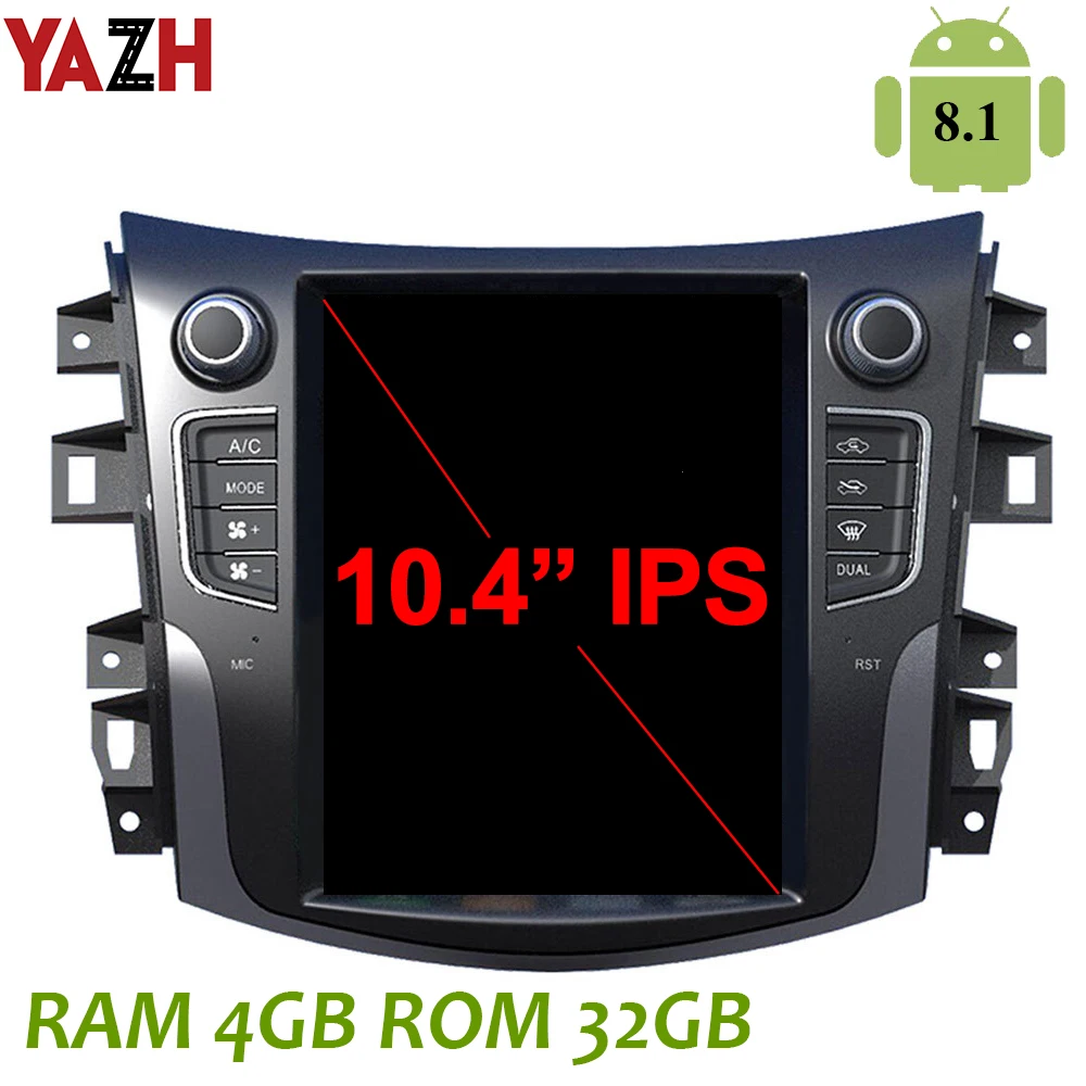 YAZH For NISSAN NP300 Navara 2014 2015 2016 2017 2018 Multimedia Radio Player With Android 8.1 RAM 4G 10.4&quotIPS GPS Display | Автомобили