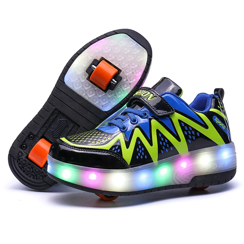 Kids Shoes Boy Running Sneakers Light Up Shoes Wheel Shoes Toddler Kids Anti-slip Shoes Fashion Design