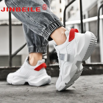 

Jinbeile Black Warrior Casual Shoes NewTrend Thick Bottom Increased MenSneakers Lightweight Breathable RunningShoes Men's Shoes