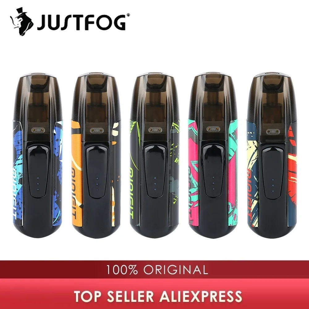 Набор новых цветов JUSTFOG MINIFIT Pod Vape Kit с батареей 370 мАч и картриджем 1 5 мл pod system vape vs