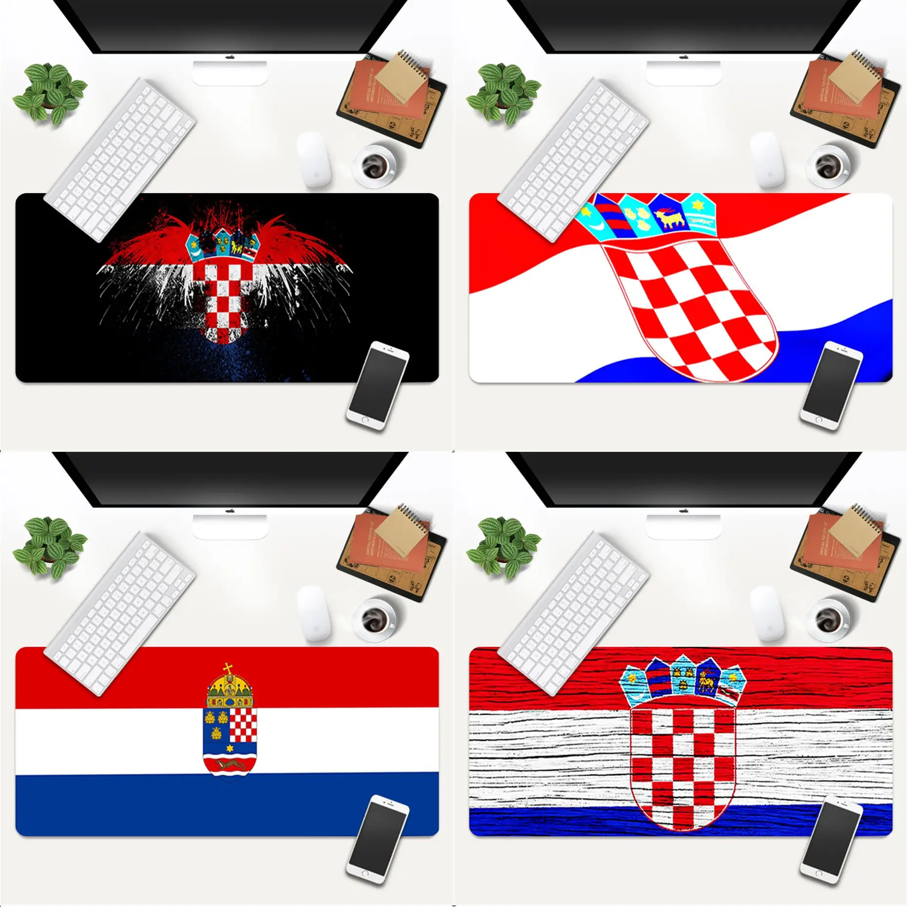 

Your Own Mats Croatia flag Anti-Slip Durable Rubber Computermats Gaming Mouse Pad Large Deak Mat 700x300mm for overwatch/cs go