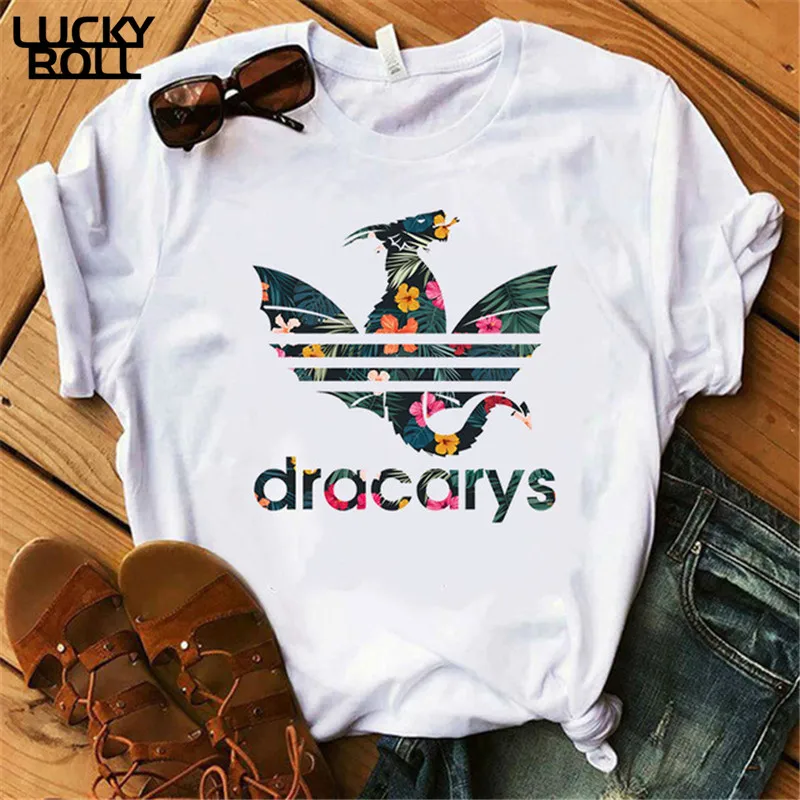 Dracarys Футболка женская мама дракона топы футболки в стиле Харадзюку khaleesi Camisetas dadragon Dragon Got женская летняя одежда