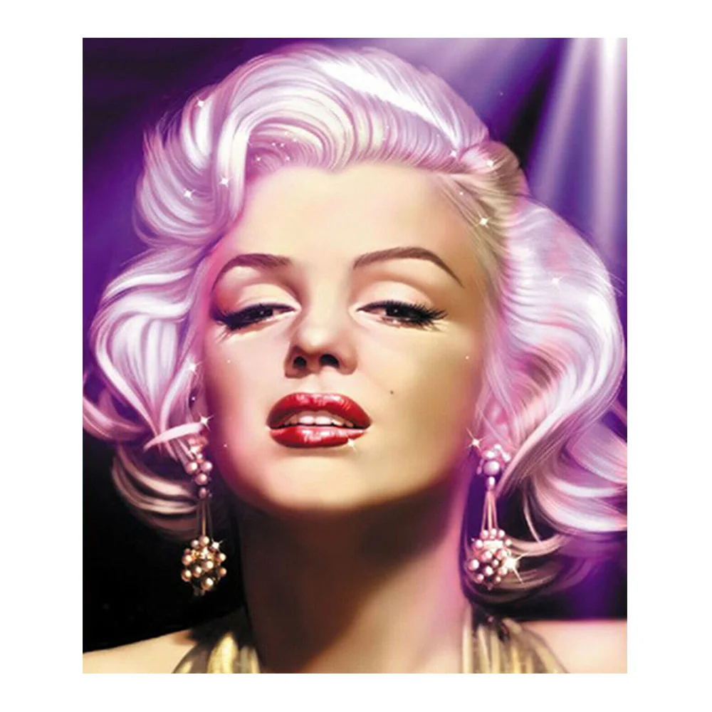 

beautiful woman Diamond Painting Oil Portrait Round Full Drill Nouveaute DIY Mosaic Embroidery 5D Cross Stitch Marilyn Monroe