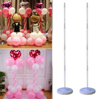 

Plastic Balloon Arch Column Stand with Base Kits Wedding Birthday Party Decor Balloons Table Floating Letter Balloons Supporting