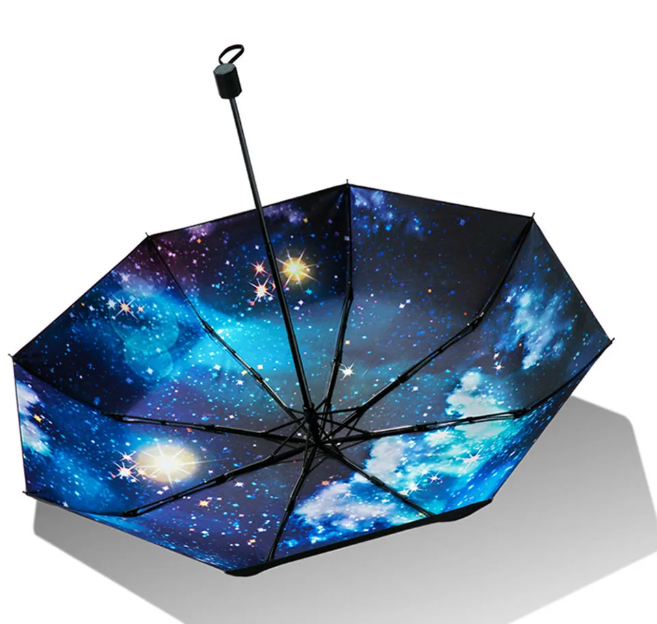Прозрачный женский зонтик, модные черные клеевые зонты, ручная работа, 3 складных зонта, товары для путешествий на открытом воздухе