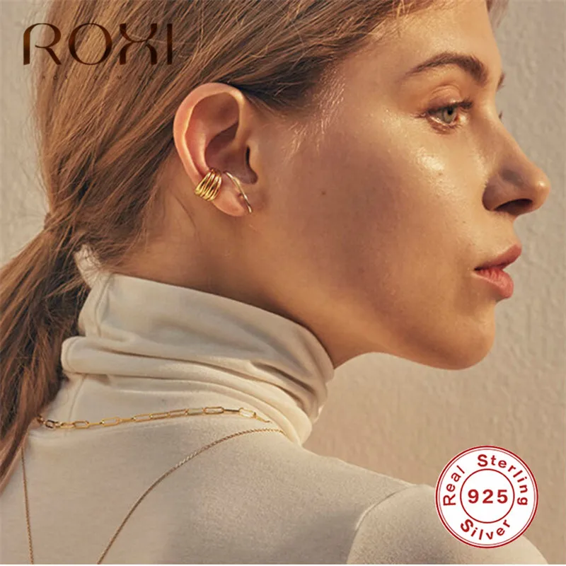 ROXI стильные серьги-гвоздики для женщин серьги из стерлингового серебра 925 пробы корейские серьги геометрической формы Brincos INS простые свадебные серьги