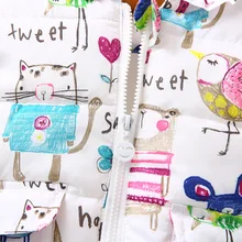 Детская одежда; коллекция года; сезон осень-зима; стиль; толстый стеганый жилет для девочек; жилет с рисунком для малышей