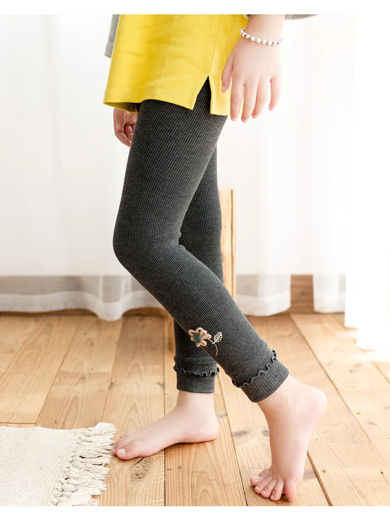 Новые зимние вельветовые утепленные леггинсы для девочек эластичные детские облегающие брюки для девочек с эластичной резинкой на талии, детская одежда из хлопка штаны для девочек