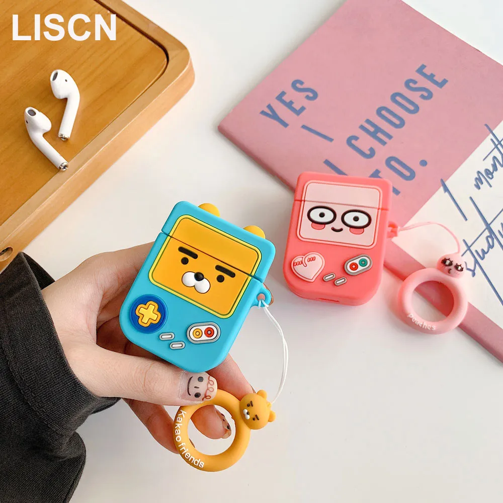 

Cute Cartoon Bear Earphone Case For Apple AirPods 1 2 Silicone Charging Headphone Protective Cover Case for Airpods 1 2 Cases