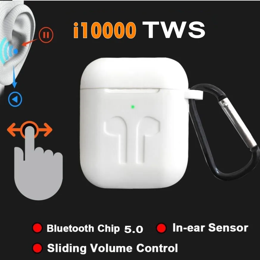 

i10000 TWS Bluetooth Earphone Wireless Charging Headset Touch Control Earbuds Pop Up Real Capacity pk i100 i200 i500 i1000 tws