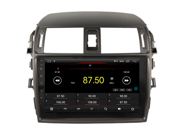 Clearance Car Android 9.0 Player for Toyota Corolla 2009 2010 tape recorder 4G Lte sim card Bluetooth GPS Radio Head Unit 2.5D IPS screen 3