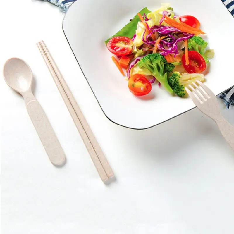 Лимит 100 Ложка Вилка палочки для еды портативная посуда Ланч Открытый путешествия набор столовых приборов+ коробка
