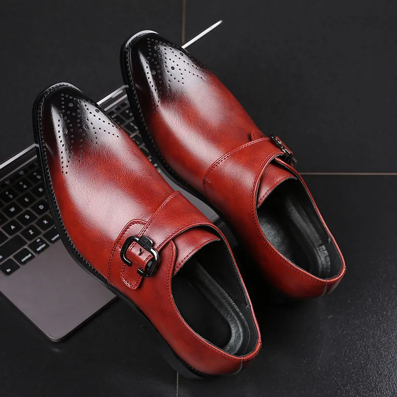 Мужские свадебные вечерние туфли размера плюс 38-48; коллекция года; итальянские модельные туфли; высококачественные повседневные лоферы; мужские дизайнерские туфли на плоской подошве - Цвет: red