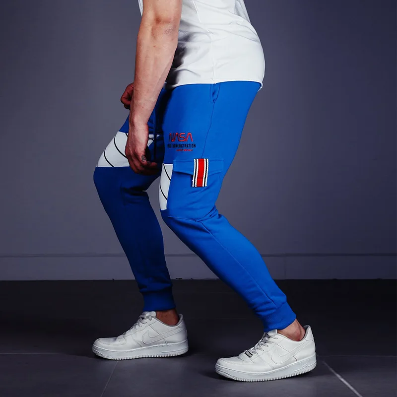 

2019 New Style Europe And America Popular Brand Beam Leg Gymnastic Pants Men Popular Brand Casual Pants Sweatpants Customizable